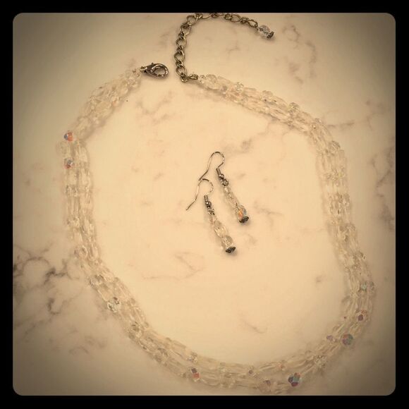 Sparkling Crystal Beaded Necklace Set - Picture 1 of 1